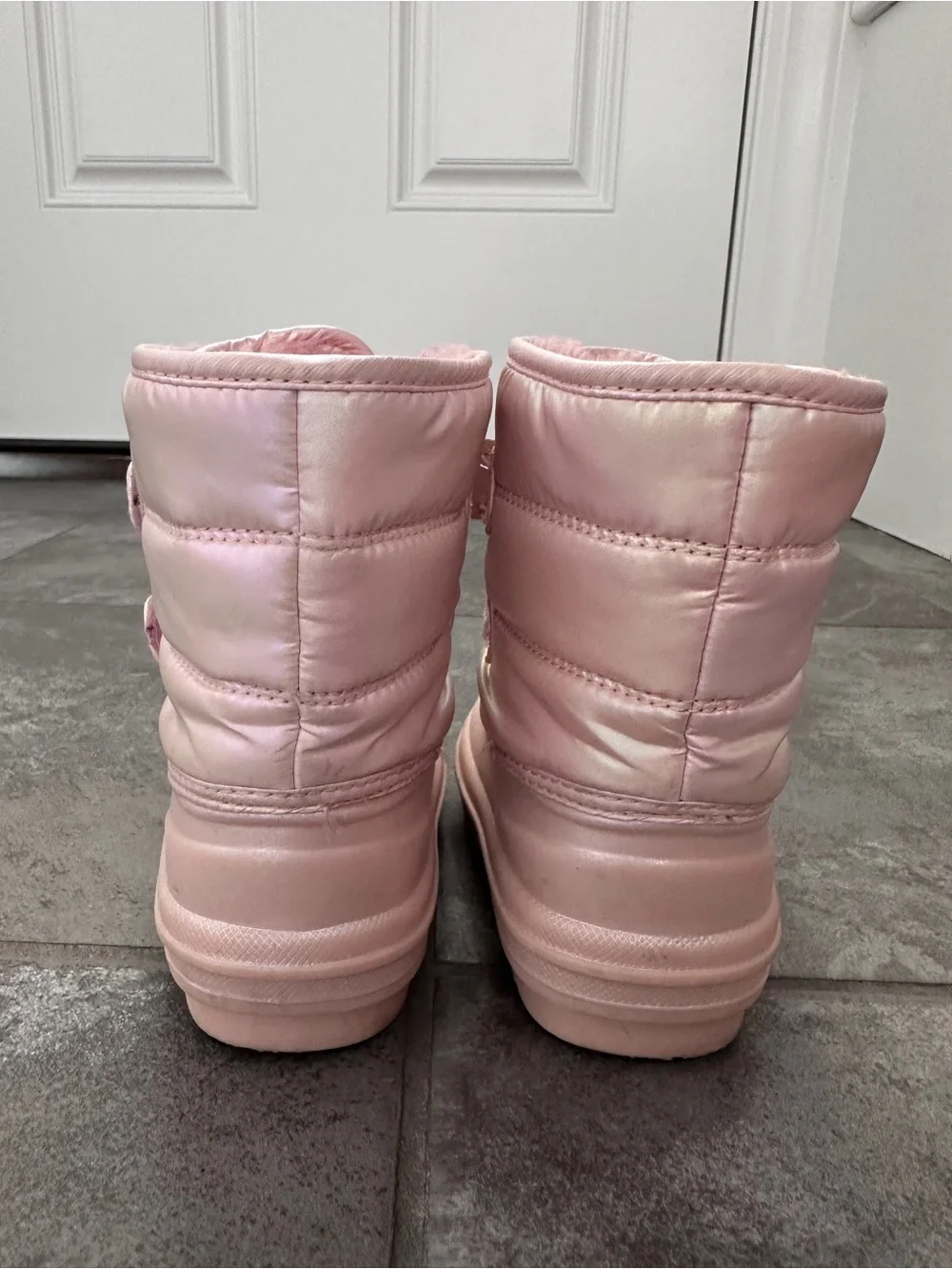 Pink Girls' Waterproof Snow Boots Size 6